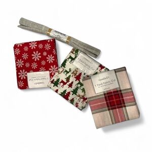 Festive Holiday Fabric Bundle - Red, Green, Beige